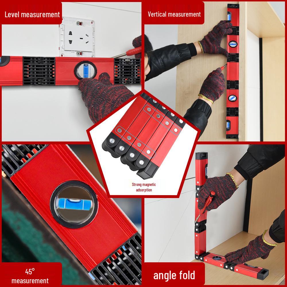 Hochpräzise Multifunktionale Magnetische Klappwasserwaage für Holzbearbeitung