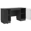 Desk with Shelf Black 142.5 x 50 x 75 cm Engineered Wood