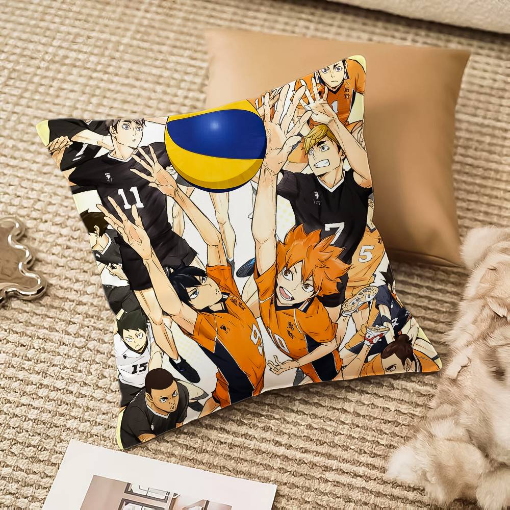 Аниме H-haikyus Наволочка Антипылевой клещ Невидимая молния Диван Кровать 12x12Inch