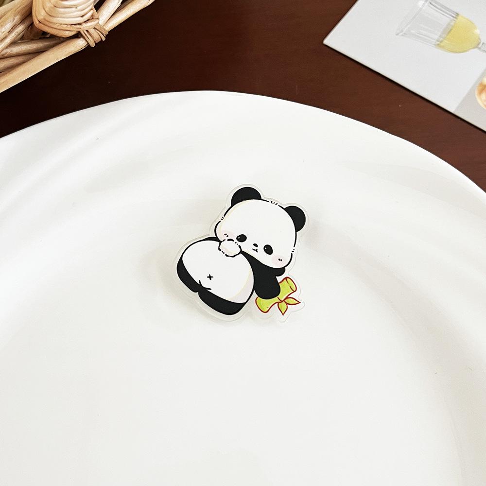 Ladies Chinese Style Panda Brooch Cute Cartoon Pin Accessory
