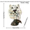 Resin Leopard Head Sculpture Decorative Figurine Living Room Office TV Cabinet European Style Animal Art Statue