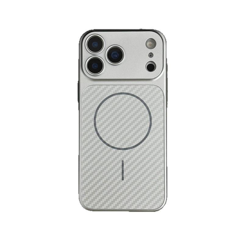 iPhone 17 Pro Max Magnetic Case with Full Lens Protection and Carbon Fiber Texture