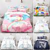Copripiumino Animali Cartoni Animati Simpatico Set Letto Coniglio Arcobaleno Microfibra Fauna Selvatica Copripiumino Misura Singola Per Bambine Bambini Stanza Kawaii
