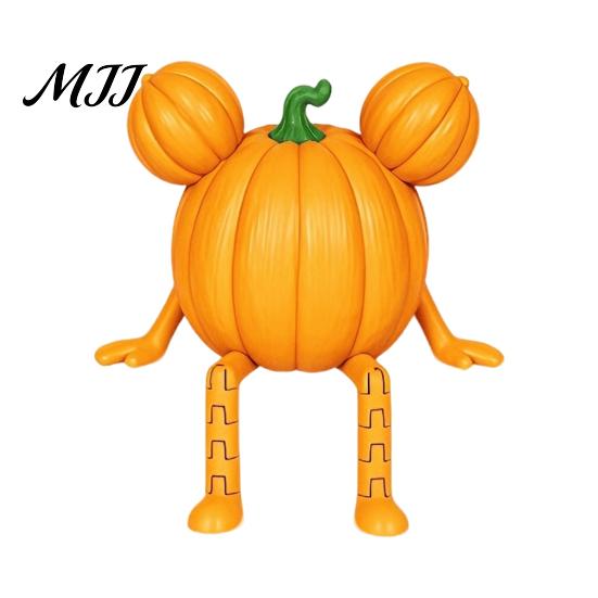 Halloween Ghost Pumpkin Figurines 3D Printed Decoration, Cute Figurine with Collectible Table Decor Movable Joints for Coffee Shelf Mantel Indoor