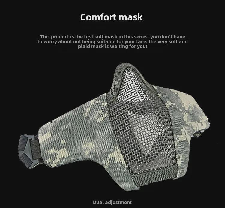 Outdoor Cycling Breathable Steel Wire Tactical Mask for CS Field Protection