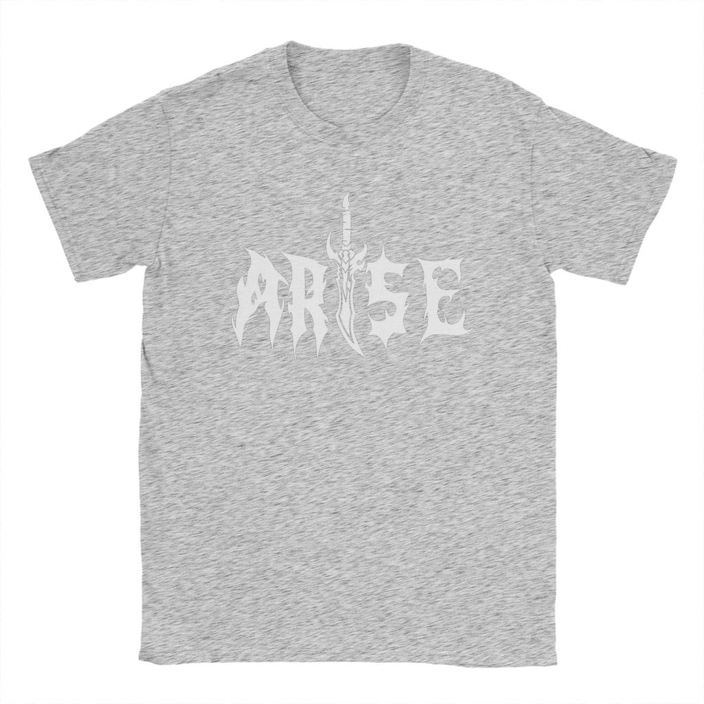 Herren T-Shirt ARISE! 005 Solo Leveling Sung Jinwoo Neuartige Baumwoll-T-Shirts Kurzarm T-Shirts Rundhals Kleidung Geschenkidee