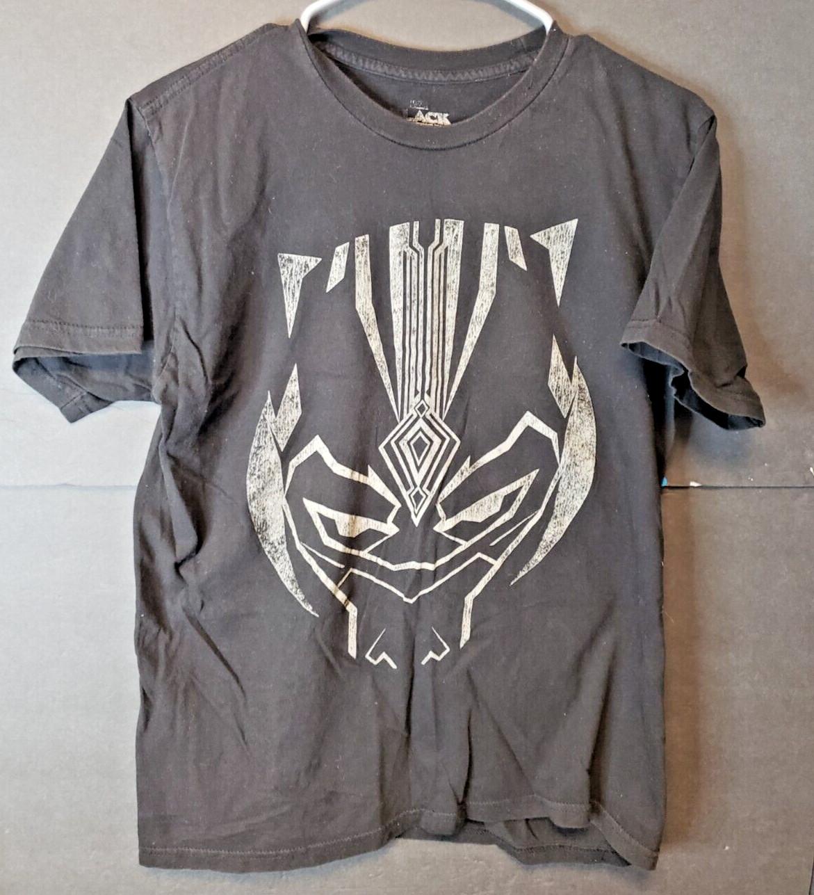 Marvel Black Panther Tee T-Shirt Tattoo Design Mask Graphic Sz Med S