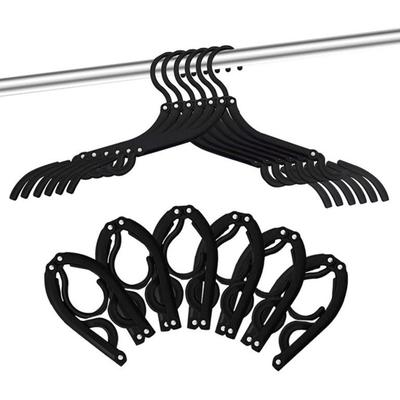 6Pcs Collapsible Clothes Hanger Space-saving PP Smooth Surface Coat Hanger for Household