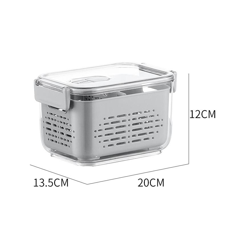Pet Refrigerator Preservation Storage Box Frozen Sealed Box Drain Storage Fantastic Vegetables and Fruits Large Capacity Storage Basket