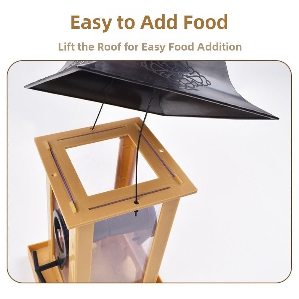 Windproof Hanging Bird Feeder Rain-Resistant Hummingbird Feeder Bird Food Container  Balcony