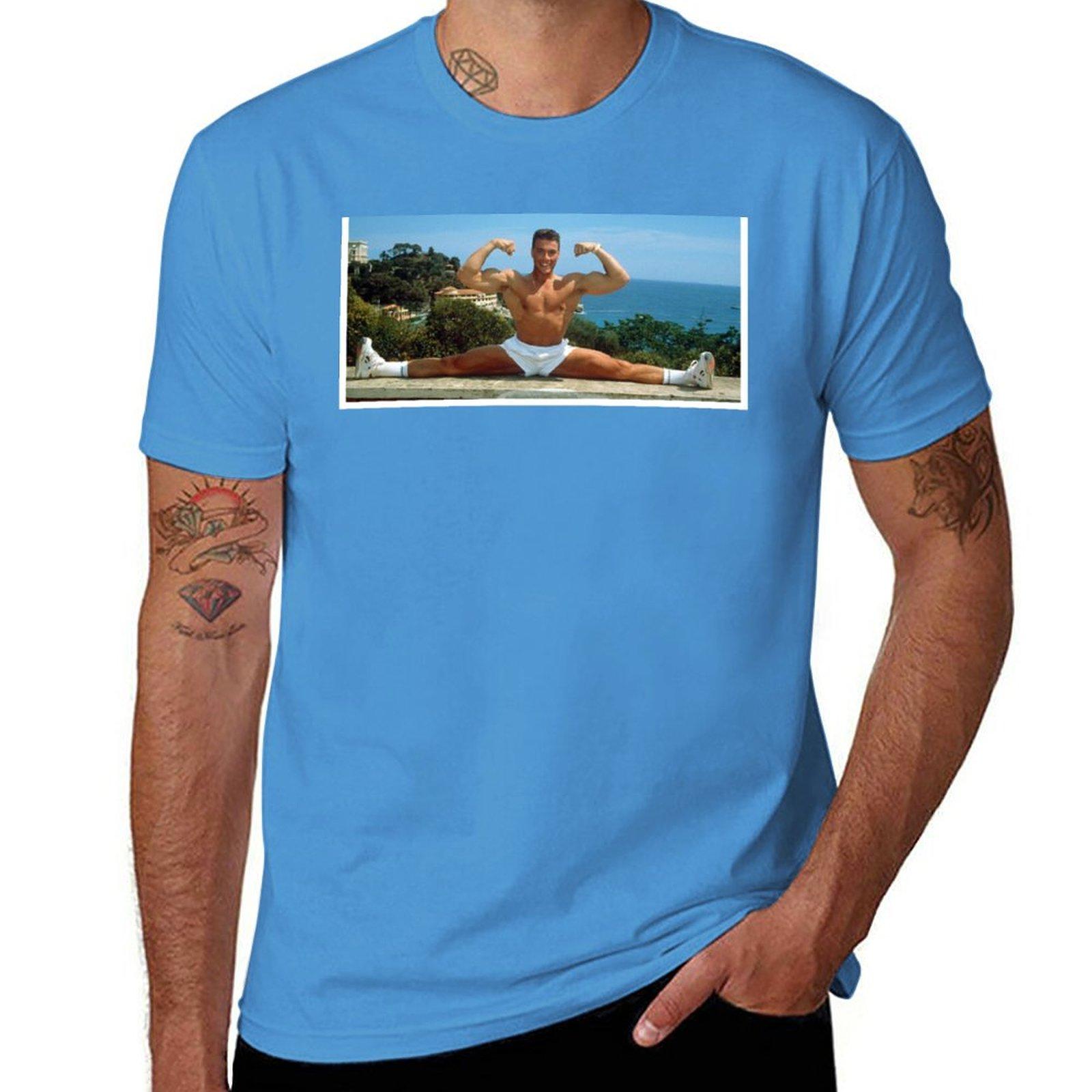 Jean Claude Van Damme Splits TShirt blanks sports fans sweat shirts men S
