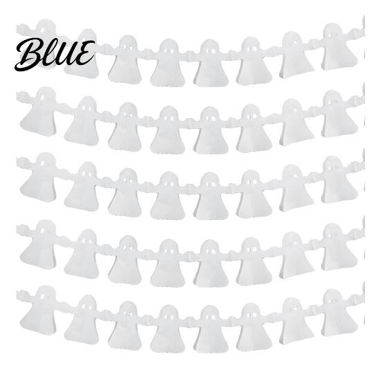 High-quality Halloween Banner 5 Pcs 10FT Banner Spooky Spider Bat Skull Ghost Festive Celebration Pumpkin Hanging Bunting Garland for Party,