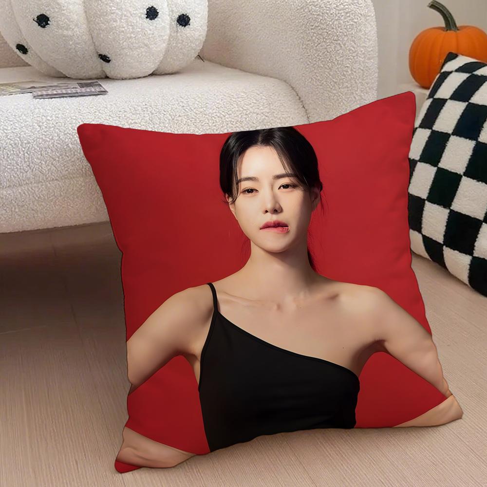 Actor Seductive LLim Jiyeon Cushion Cover Throw Pillow Cover Hidden Button Durable Polyester Chair Cushion