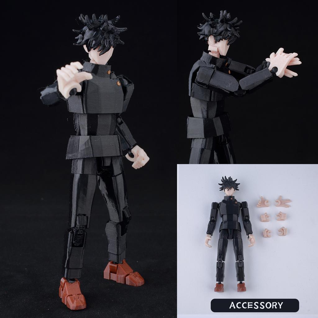 3D-gedrucktes Spielzeug Jujutsu Kaisen Actionfiguren Toji Fushiguro Dummy 13 Mehrgelenkig Posenfähig Formwandelnder Dummy 13 Anime-Modell Kinder