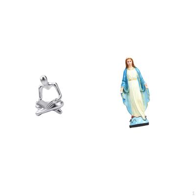 Creative Abstract Lady Thinker Mary Religious Sculpture Figurine Craft Ornament for Living Room