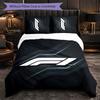 Set Biancheria da Letto 3 Pezzi in Microfibra con Motivo F1 Decorativo Copripiumino per Camera da Letto Uso Domestico