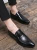 Small Leather Shoes Lazy Pointed Hair Stylist British Block Business Dress Casual Shoes
