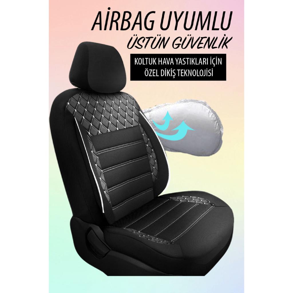 Sapphire White Colt Feather Car Seat Cover - Universal