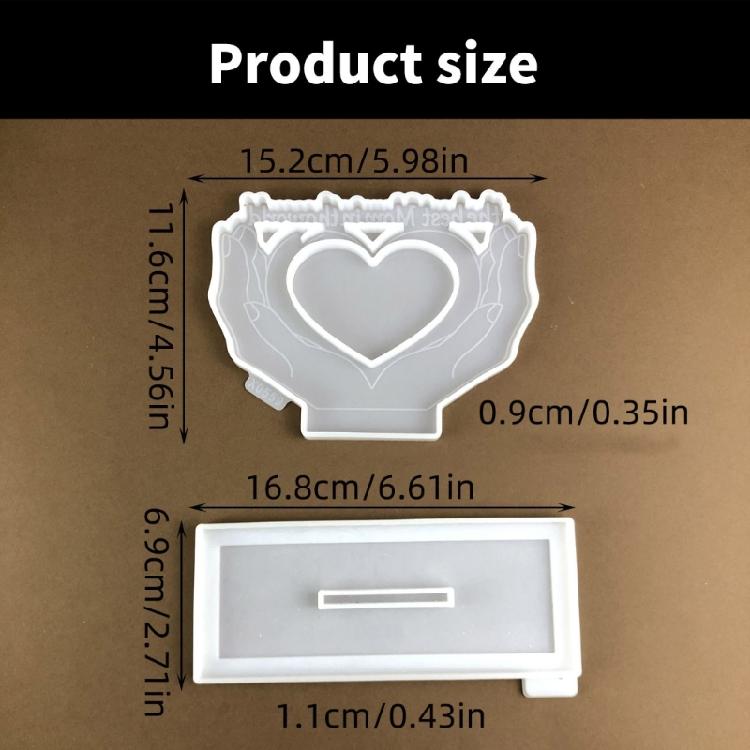 Individualized Frames and Decors Mold Creative Heart Shaped Ornament Silicone Mold For DIY Projects And Home Accent