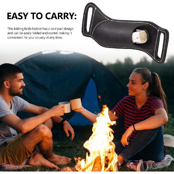 Sheath, Pu Leather Portable Cutter Holster, Box Cutter Holster, Safety Holster for Box Cutters and Utility Knives