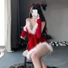 New Fun Underwear Plush Strap Sexy Sleeping Dress Christmas  Girl Set Uniform Set