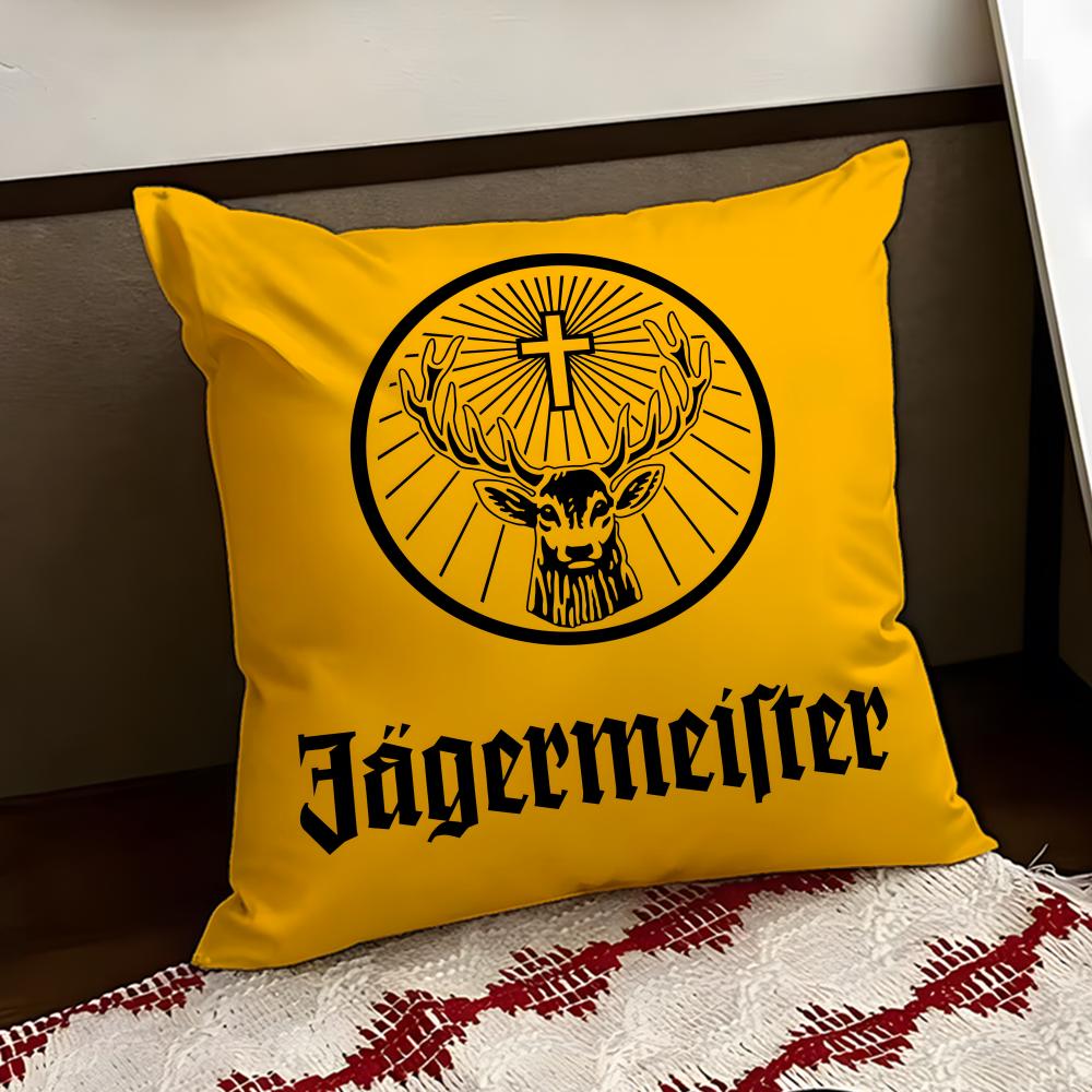 JJagermeister Cushion Cover Reversible Soft Durable Pillow Cover Home Car MultiScene Use for Daily Comfort