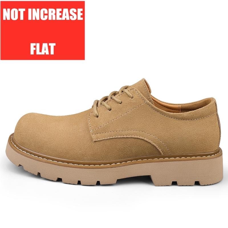 

Mens Invisible Height Increase Derby Shoes Flat/6CM Hidden Elevator Round Toe Thick Platform Comfortable Business Casual Shoes 38