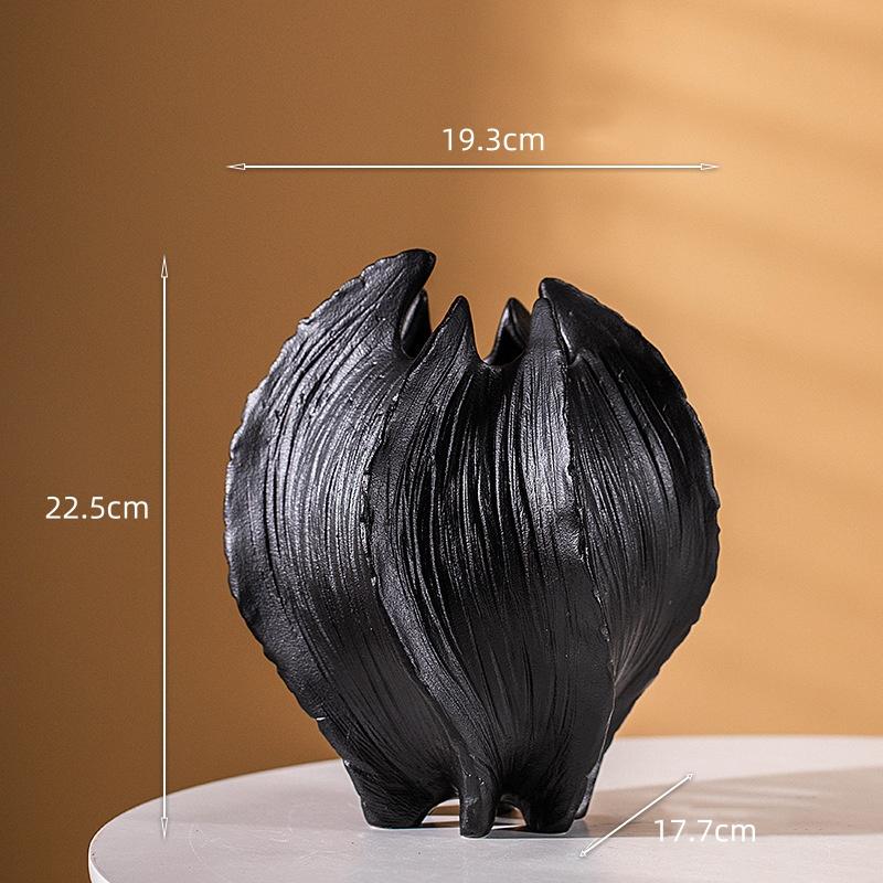 Ceramic Vase Irregular Folded Paths Abstract Ceramic Crafts Flower Vase Flower Arrangement Accessories Home Decoration