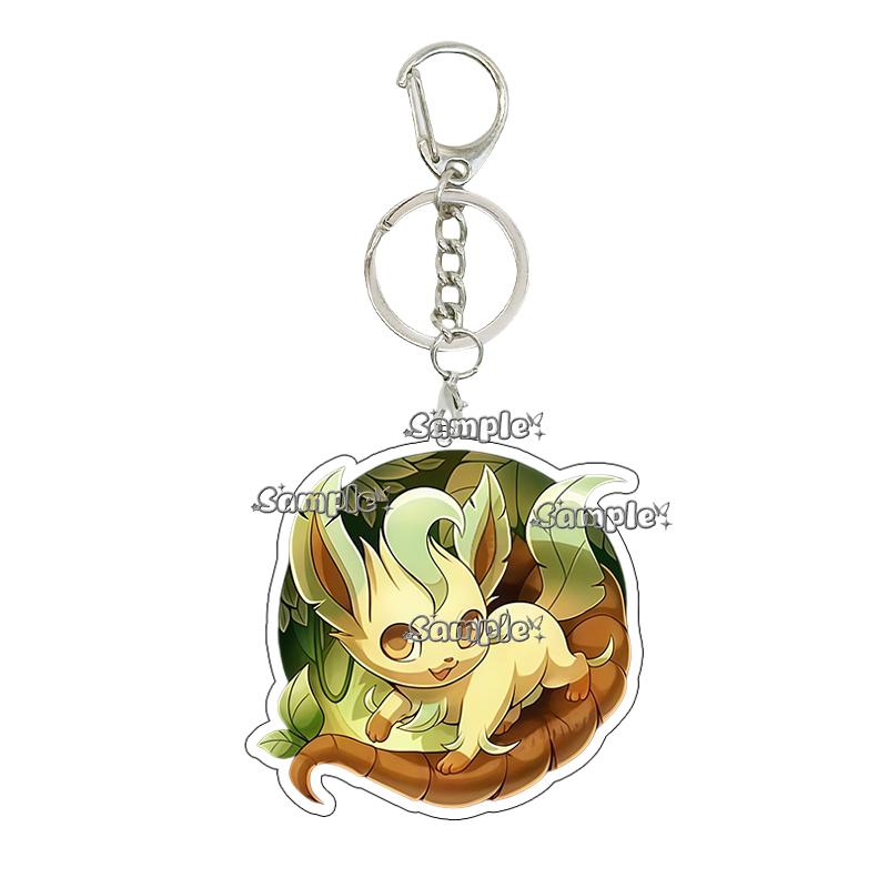 Eevee Acrylic Keychain Anime Cartoon Umbreon Jolteon Leafeon Sylveon Cute Character Accessory Backpack Pendant Decoration Gift