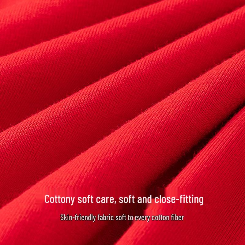 MINISO Men's Red Ben Ming Nian Thermal Underwear Set - Modal Cotton Heating Fiber