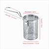 304 Stainless Steel Deep Frying Basket with Hook&Handle Multi-funcational Hangable Colander Mesh Sieve Oil Filter
