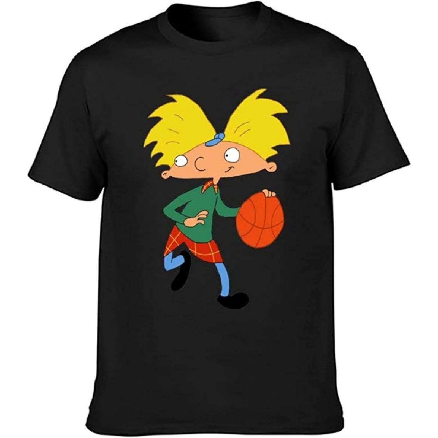 Мужская футболка Hey Arnold Джеральд Баскетбол С Днем Рождения Черная XXXXXL разноцветный