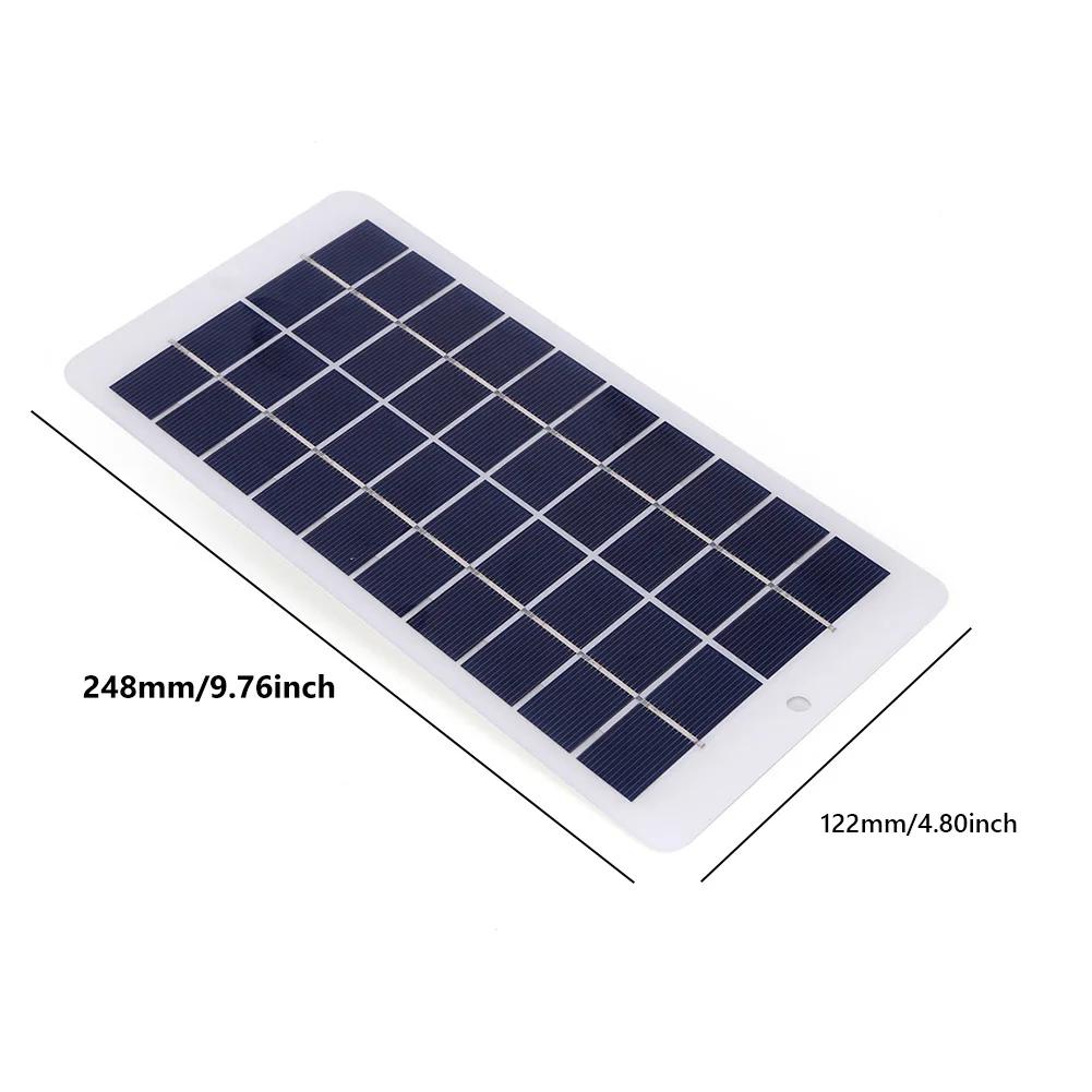 10W 5V Portable Solar Battery Charger USB Output 900MA Battery Charger Solar Panel Lightweight Scratchproof for Phone Power Bank
