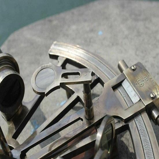 Tamaya Working Black Sextant Solid Brass Ship Celestial Navigation Nautical Sextant Maritime Astrolabe Marine Instrument for Gifting Item