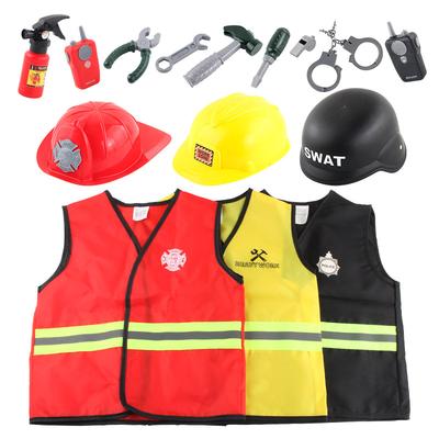 Children'S Party Experience Role-Playing Clothing Set Cosplay Fire Engineer Three-In-One Clothing Export