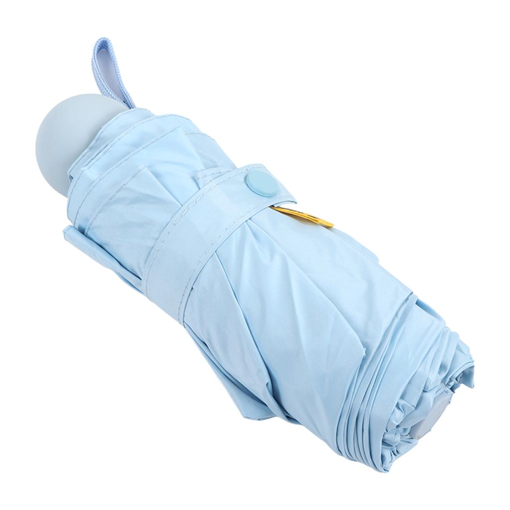 Parasol Podróżny Słońce Deszcz 5 Składany Ochrona UV Prezent Przenośny z Pudełkiem dla Mężczyzn Kobiet Niebieski