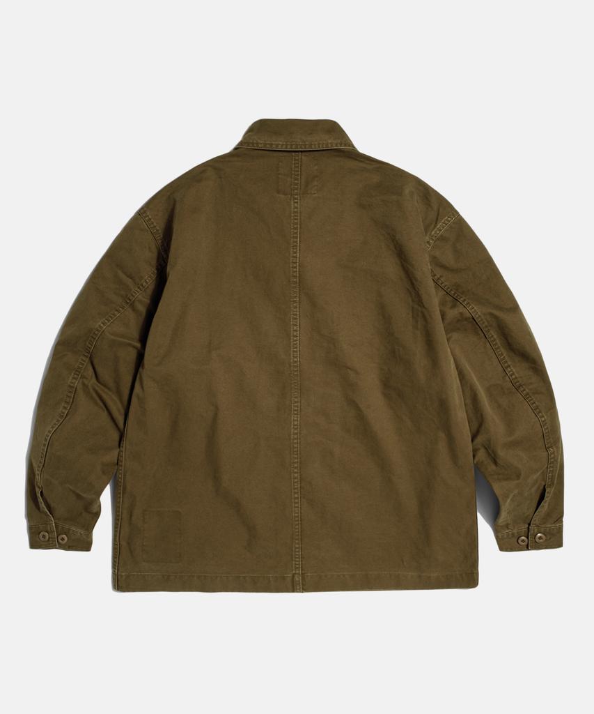 Spionage Französische Weite Arbeitsjacke (Molton) Gewaschenes Braun