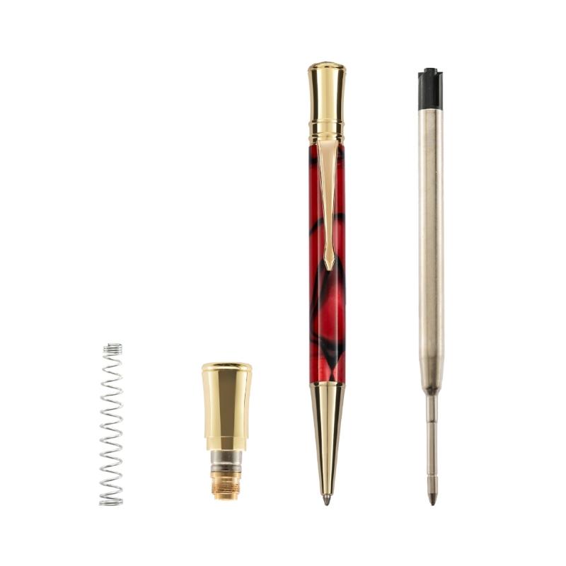 Caneta de Escrita Suave Caneta Esferográfica de Metal 1.0mm Caneta Esferográfica Giratória Caneta de Papelaria Caneta de Negócios para Escola Escritório