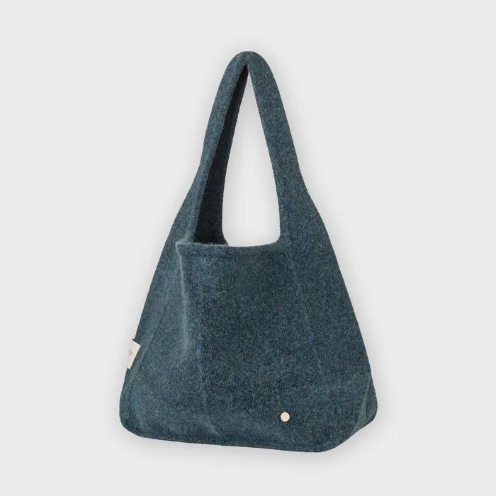 Alpaca Wool Wholegarment Knit Big Bag_MIDNIGHT BLUE