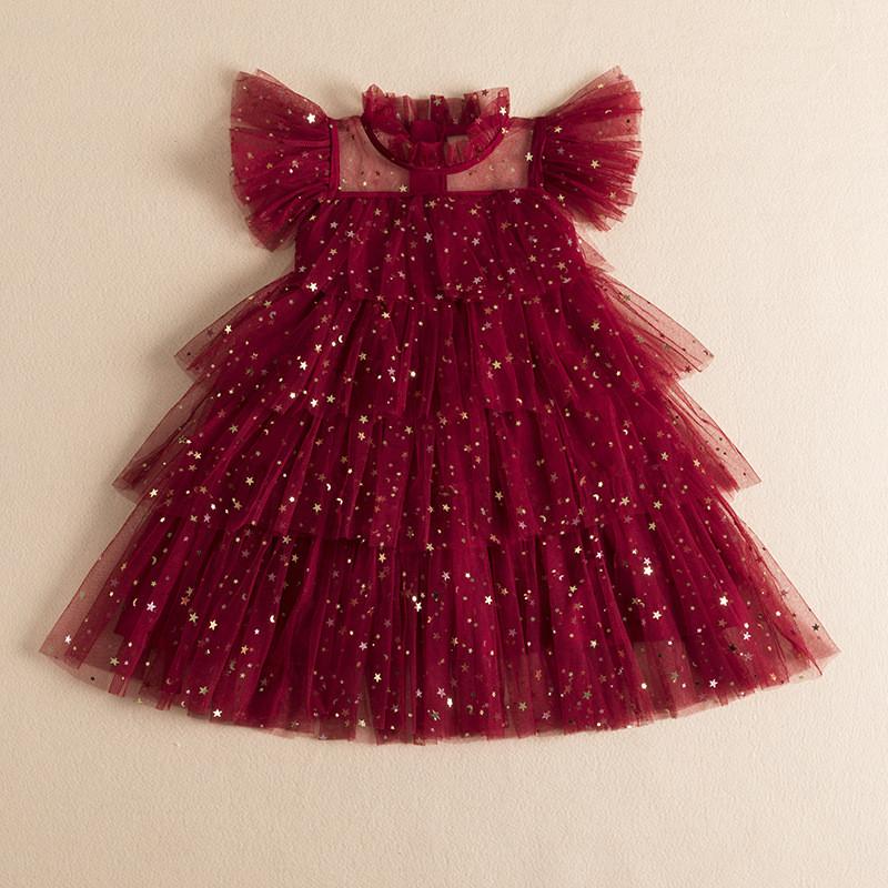 Mädchen Prinzessinnenkleid Sommer Mädchen Kinder Einfarbiger Pailletten Tüllrock Für Kleinkind Mädchen