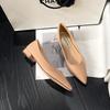Women's Pointed Toe Flat Shoes 2026 New Spring Autumn French Style Nude Color Women's Shoes Outdoor Fashion High Heels Party