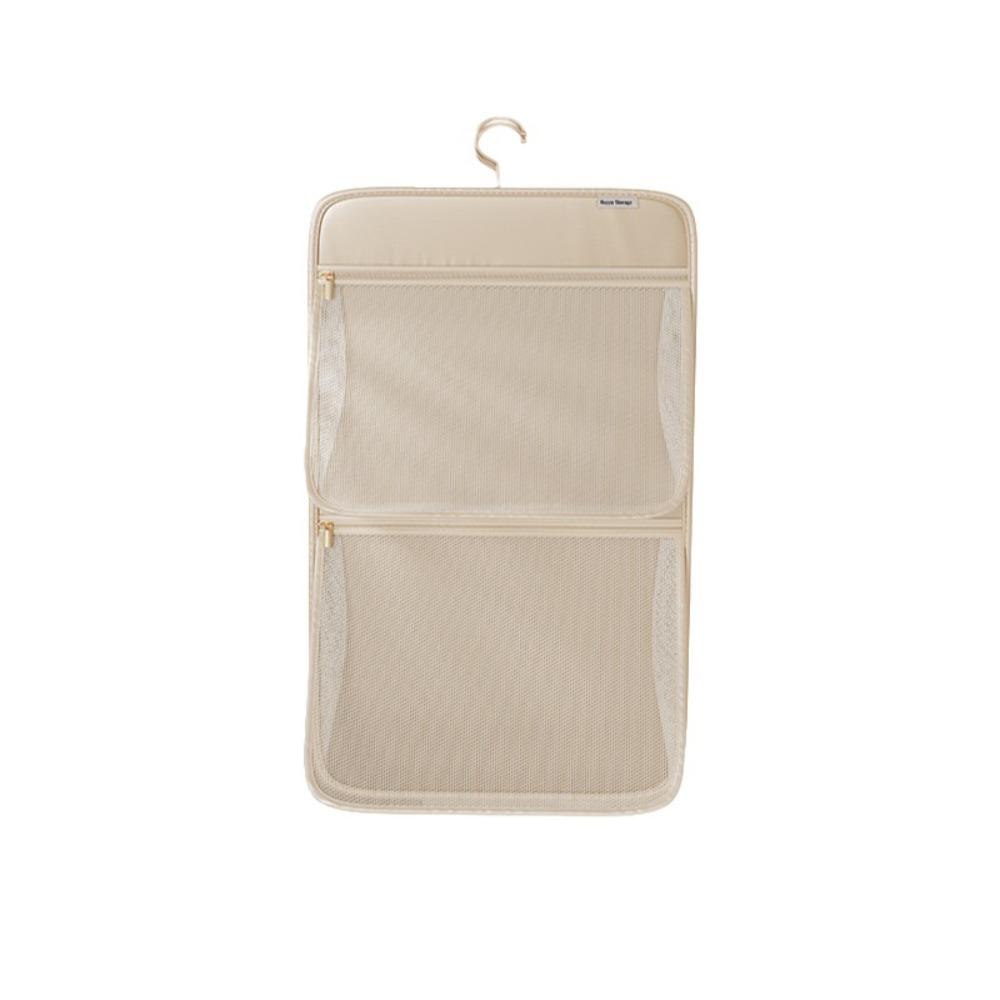 Space-Saving Hanging Clothes Organizer Zippered Mesh Underwear Storage Bag Large Capacity Foldable Closet Socks Dispenser