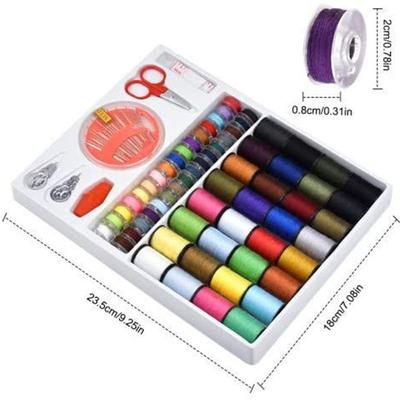 Bobine Kit Filo da Cucito Colori Assortiti Fili per Cucito a Mano Fili Riutilizzabili su Bobina Fili per Macchina da Cucire Poliestere Assortimento