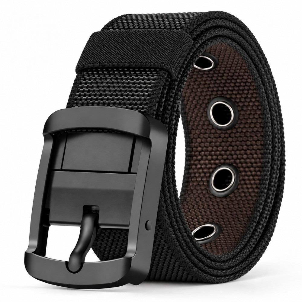Double Sided Nylon Waist Belt 120cm Length Casual Trouser Belt Unisex Belt For Daily Casual Wear