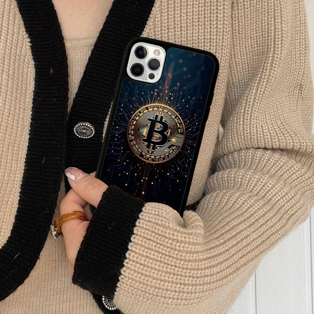 B-Bitcoin For IPhone 17 16 15 14 13 12 11 Mini Pro Max Plus PC+TPU Back Phone Cover