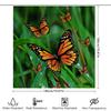 Butterfly Printed Shower Curtain Home Decor Waterproof Polyester Fabric Yellow Black Orange Butterfly Garden Bath Rug Decoration