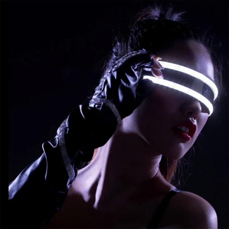 Flashing LED Party Glasses for Stage Shows Rave Party Eyewear Light Up Goggles Eyeglasses for Adult Dance Performances