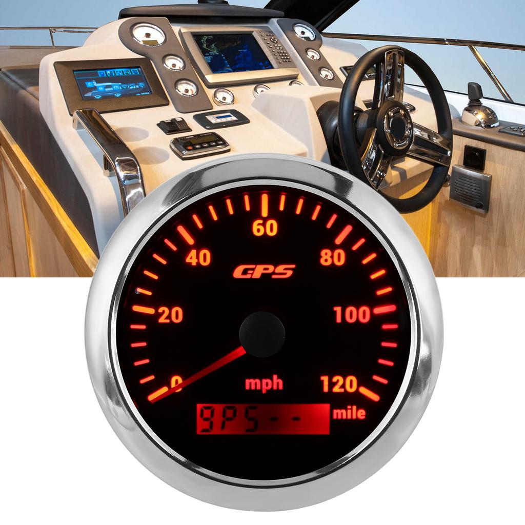 GPS-Tachometer 85mmGrad3,35in Kilometerzähler 120 MPHGradH IP67 Wasserdicht für Schrittinstrumente