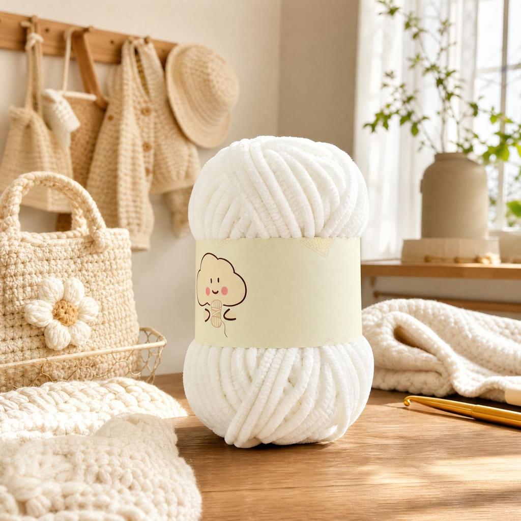 Weiches Garn zum Häkeln und Handstricken, Hautfreundliches mitteldickes Garn für DIY-Puppen