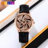 Skmei rotating diamond-encrusted delicate dial women's watch fashion leather personalized design ins wind watch